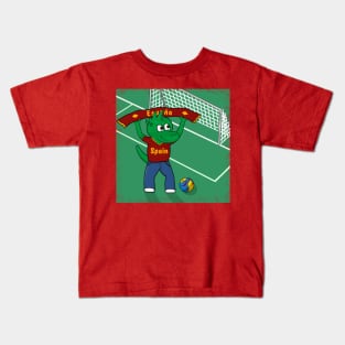 Dino Spain Football Fan Kids T-Shirt